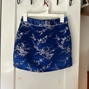 Blue mini skirt